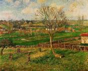 卡米耶毕沙罗 - Landscape, Fields, Eragny